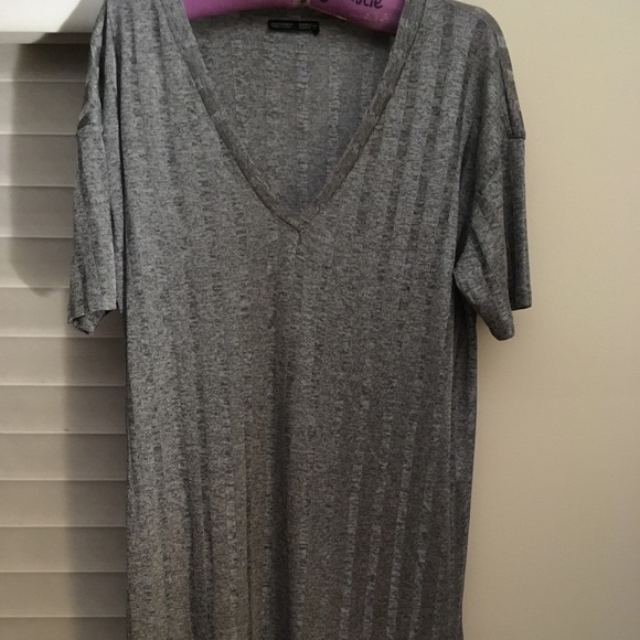 Long silver Zara shirt dress